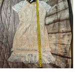 Pretty Little Thing White Frill Hem Lace Bodycon Dress 8 Fairycore Mermaid NEW Photo 5