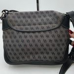 Dooney & Bourke Dooney Bourke Signature Canvas Leather Trim Flap Crossbody Bag Purse Photo 12