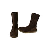 UGG  Australia Candy Boots Womens US 7 Brown Knit Pull On Sheepskin Lined 5857 Photo 9