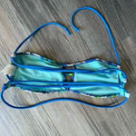 Hollister blue floral bikini top size L Photo 2