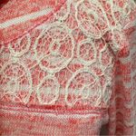 Chance or Fate Melon & Cream Striped with Ivory Lace Hooded Slim Fit Sweater by Photo 4