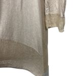 Shae Womens Silk Cashmere Knit Sweater Top Tunic Sz L Beige Sheer Overlay Light White Size L Photo 2