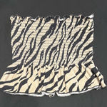 Blue Blush Tiger Stripe Ruffle Tube Top Photo 0