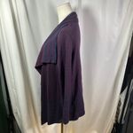 Womens WinterSilks Cardigan Duster Sweater Burgundy Blue Geometric Knit Large‎ Purple Photo 5