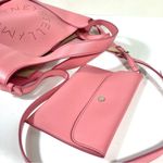 Stella McCartney Perforated Logo Faux Leather Medium Satchel Bag Pink NEW Photo 4