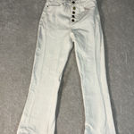 oraije paris white jeans cropped flare boot cut Size Small 25x24 White Photo 0