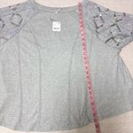 Free People Shine Me Out Top Embellished Sleeve Pullover Open Back Large L NEW Photo 11