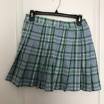 Aerie Women's Plaid Pleated Skirt Blue & Green US Medium New with Tags NWT Photo 4