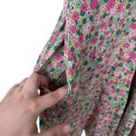 Boden USA Boden V-Neck Knee Length Floral Jersey Pocket Dress Pink Green Yellow Women’s 6R Photo 3