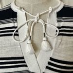 Loft  striped sweater with tassels Photo 2