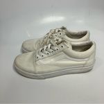 Vans old skool lace up sneakers all white size 6 Photo 2