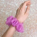 Orchid Crystal Organza Scrunchie Purple Photo 3