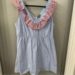 Market & Spruce Stitch Fix l  Blue and White Striped Embroidered Dress Size 3X Photo 2