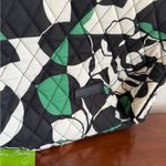 Vera Bradley NWT  Imperial Rose Large Zip Cosmetic Makeup Bag Green Black Travel Photo 1