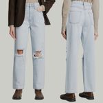 Triarchy  High Rise Straigh Distressed Jeans Photo 1