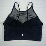 Lululemon Adore Your Core Bra Black Mesh Sweetheart Neckline Size 4 EUC Photo 2