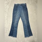 Wrangler Wrock High Rise Kick Flare Raw Hem two toned jeans NWT size 30/28 Blue Photo 3