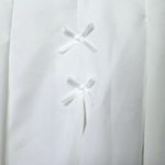 NWOT MakeMeChic White Pleated Bow Knot Y2K Skater Mini Skirt XS Photo 7