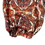 GB Floral/Paisley Print Romper Long Sleeve Drawstring Waist Boho Chic Size Large Photo 5