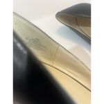 Nine West  Black Wedge Leather Dress Pumps Slip-On Shoes Heels Size 9 M Photo 4