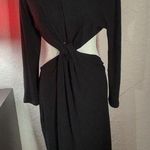 LNA Black Ribbed Cut-Out Sheath Dress Photo 0