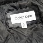 Calvin Klein - Faux-Fur-Collar Faux-Leather Bomber Coat Photo 3