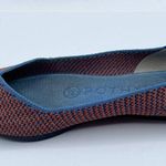 Rothy's Rothy’s The Point Flat Tangerine Tripe Stitch Blue Orange Woven Ballet Retired 5 Photo 11