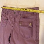 Athleta 8 Pocket Purple Adjustable Waist Cargo Capri size 8 Photo 13