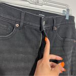 EXPRESS ‎ Super High Waisted Black Ripped Modern Straight Jeans Size 6 Short Photo 7