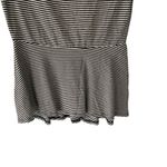 Anthropologie  Monteau Women's Size Medium Striped‎ Peplum Baby Doll Top Photo 2