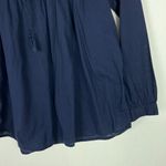 J.Crew Factory Long Sleeve Embroidered Tassel Top Navy Size XS A1509 Photo 3