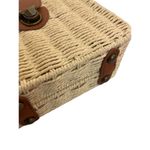 Woman's Straw Vintage Basket Crossbody Purse Photo 7