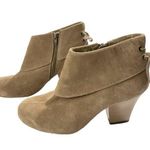 Skechers  Tan Leather
Zip Cuffed Tall Heel Ankle
Booties Women's Size 9 Photo 0