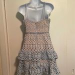 Dainty Hooligan Light Blue Crochet Draped Mini Dress Photo 3