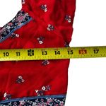 Blue Rain  Red/Blue Paisley Romper Women's Size Small NWT | 15-20 Photo 4