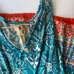 Panhandle  Blue and Red Patterned Tank Top Photo 2