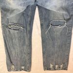 SheIn Distressed Straight Leg Jeans Women's XL High Waist Baggy Light Wash Denim Photo 9