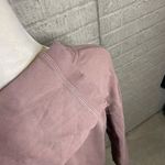 Peace Love World Mauve Raw Edge Crewneck Distressed Casual Sweatshirt Size XS Photo 3