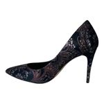 ALDO Stiletto 4” High Heels Black Purple Silver Metallic Floral Women’s Size 7M Photo 6