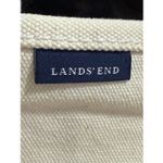 Lands' End Vintage   12x15 Bag White Pink Stiff Canvas USA Made Photo 5