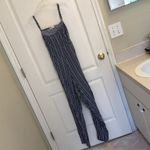 Derek Heart  Blue Striped Jumpsuit Photo 1