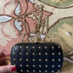 JustFab Vintage Y2K Skull Crystal Eyes Rectangle-box Stud Grommets Chain Whimsygoth Punk Rave Coquette Purse Clutch Doll shoulder club night out festival Kill gold festival emo rhinestone embellished Photo 0