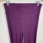 Pact Pants Women Large Purple Bootcut Pull On Ribbed Knit Cotton Yoga Athleisure Photo 1