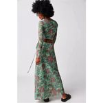 Free People Supernova Set Two Piece Skirt Crop Top Long Sleeve Green Photo 2