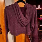 Honey Punch Purple Distressed Cropped Hoodie Photo 1