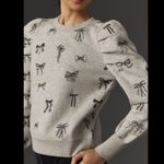 Maeve Anthropologie  Puff-Sleeve Embroidered Sweatshirt Photo 2
