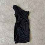 Soprano Nordstrom  Black One Shoulder Ruched Bodycon Dress (S) Photo 4