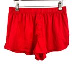 Juicy Couture Satin Pajama Shorts Red S Boxer Style Rhinestone Sleep Lounge Photo 1