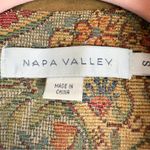 Vintage Napa Valley Tapestry Artsy Floral Blazer Boho Jacket Size Small Brown Photo 4