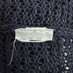 Chico's  Size 2 Large Beaded Mesh Sweater Knit Top Dolman Sleeve Blue Boho Beach Photo 5